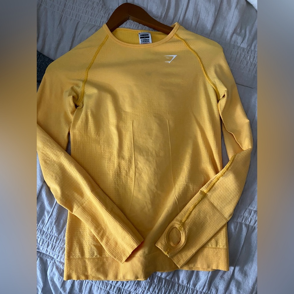 gymshark yellow vital seamless top